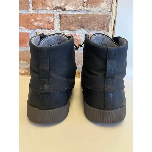 OluKai‎ Black Leather Waterproof Boots Men’s Size US 12/EU 45 - Picture 5 of 7